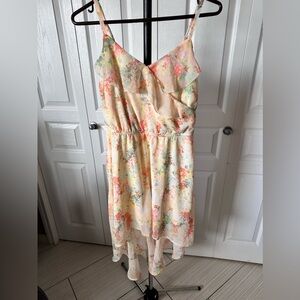 Dynamite high low fully lined cross cross dress